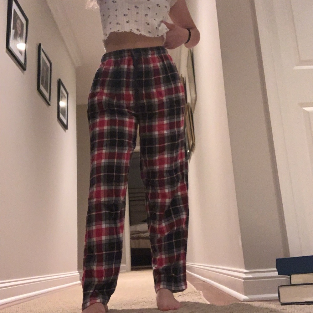 US M unisex jockey red white black pajama pants